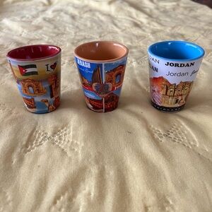 Souvenir glass shot (3) from Jordan. New
